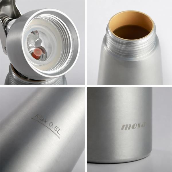 Bình xịt kem Mosa Nhôm Aluminium 1L