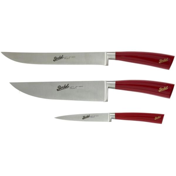 Elegance chef Set of 3 Steak Knives Red