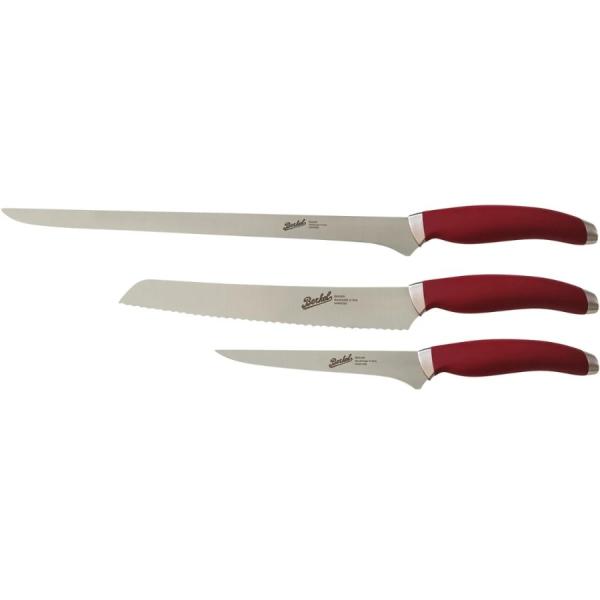 Teknica Set Ham of 3 Knives Red