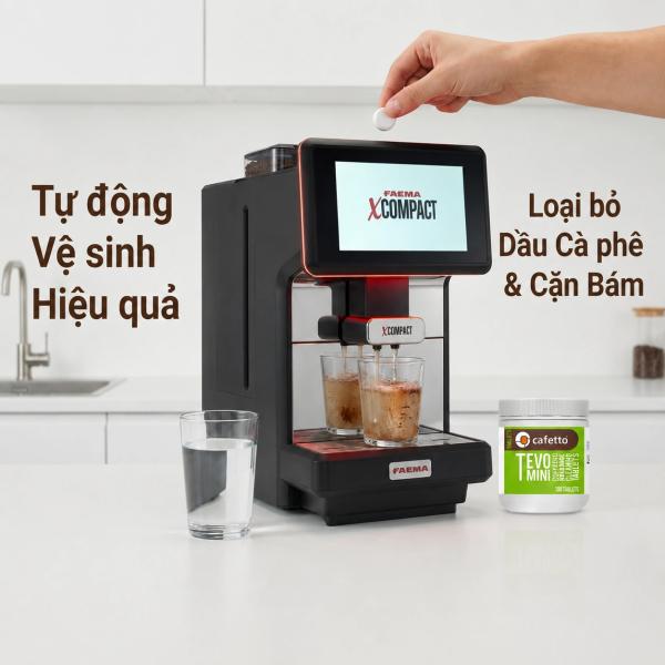 Hộp thuốc vệ sinh máy pha cà phê Cafetto Tevo Mini (100 viên/hộp)