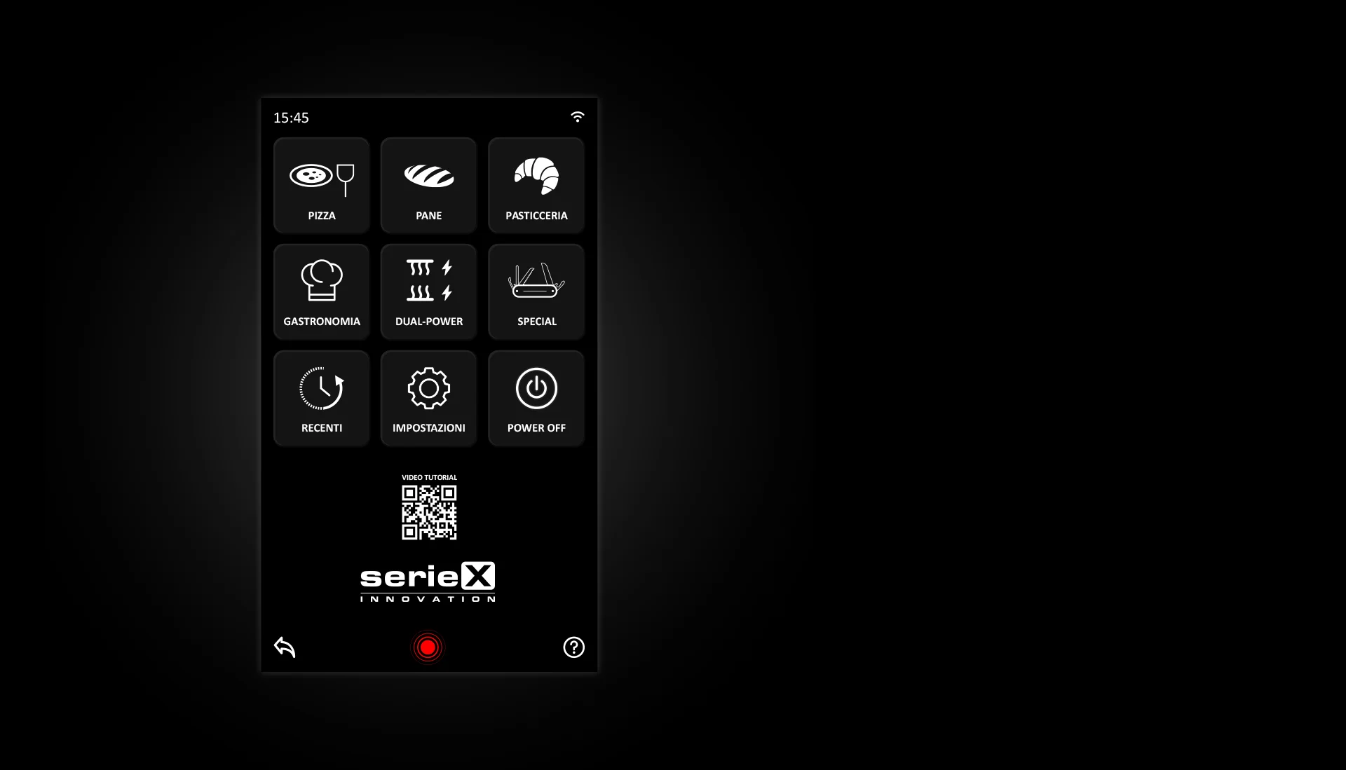 Màn hình TFT Touch trên Moretti Forni Serie X